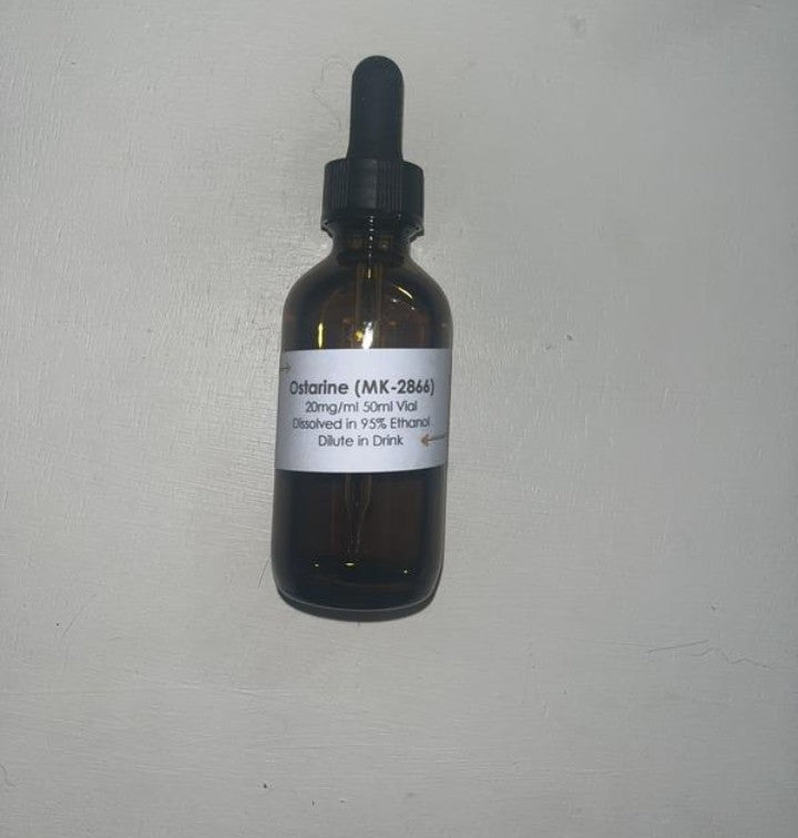Ostarine (MK-2866) - 20mg/mL x 50 mL Vial or 1.5g powder with 10mg scoop.